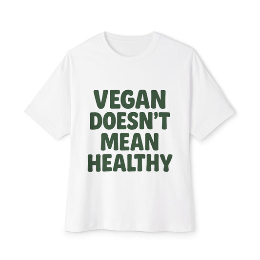 Vegan Awareness Boxy Tee, Unisex Oversized T-Shirt, Sustainable Fashion Shirt, Eco-Friendly Apparel, Gift for Vegans