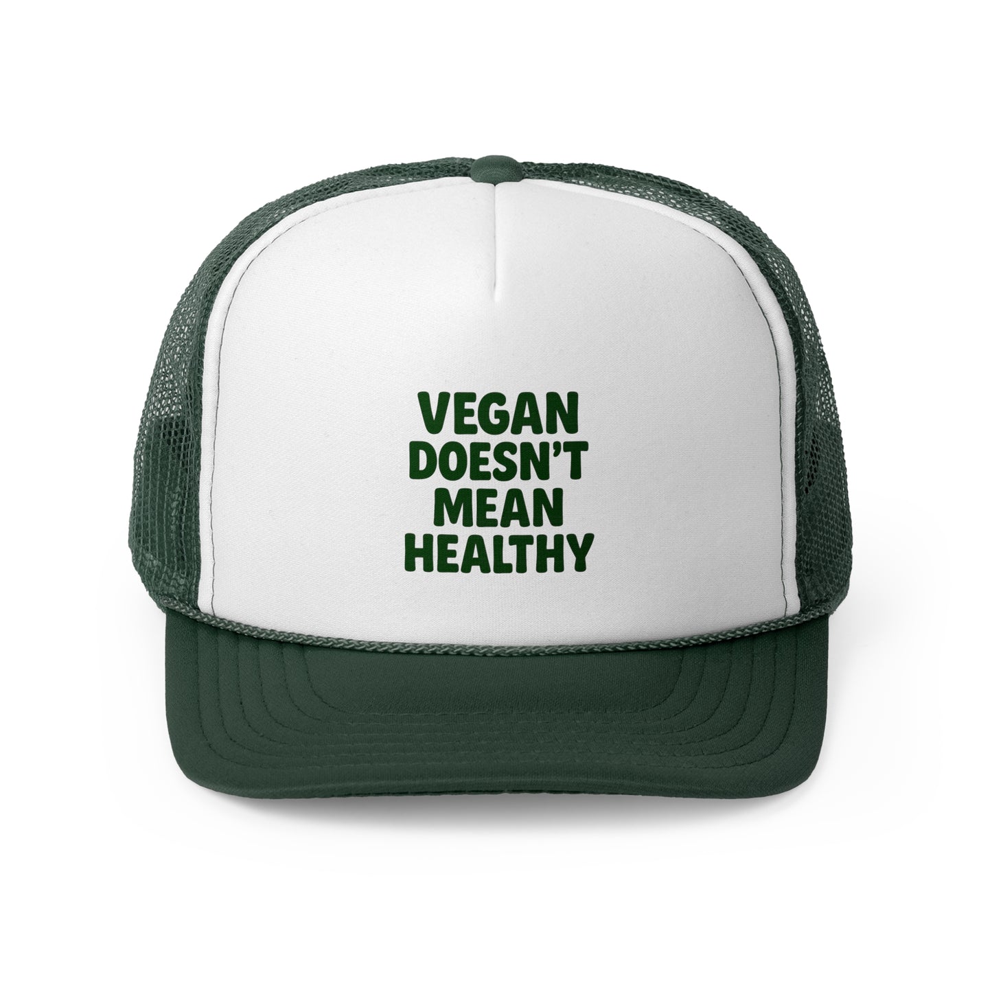 Vegan Message Trucker Cap, Cool Caps for Vegans, Funny Outdoor Accessories, Gifts for Plant-Based Lovers, Summer Festival Fashion