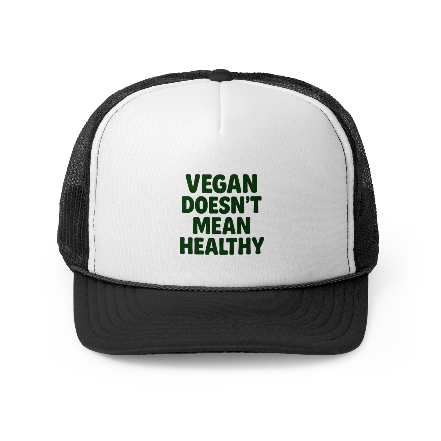 Vegan Message Trucker Cap, Cool Caps for Vegans, Funny Outdoor Accessories, Gifts for Plant-Based Lovers, Summer Festival Fashion